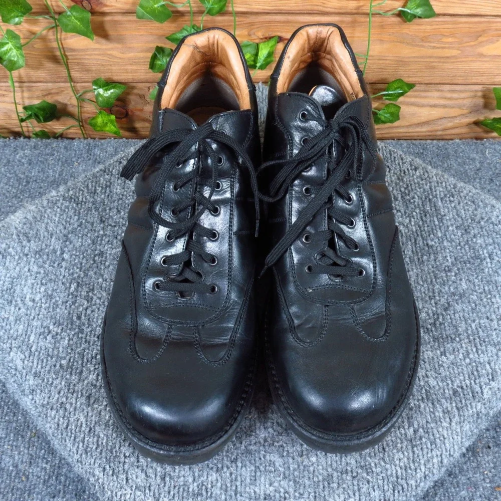 Alfani 2118 1 Mens Ankle Boots Sz 11.5 Walking Work Black Leather Made In Italy